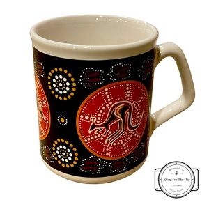 Tobwabba Art 1994 Authentic Australian Aboriginal Art Coffee Mug 10oz